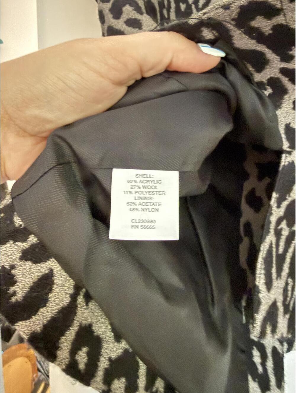 Classiques Entier Leopard Print Short Sleeve Jacket Size L - Picture 9 of 9